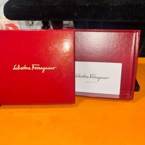 Pre owned Salvatore Ferragamo Vibrant Red Box with mirror